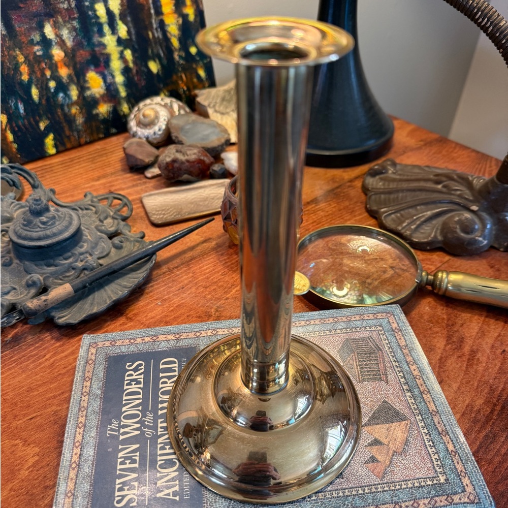 Vintage Heirloom Brass Adjustable Candle Holder